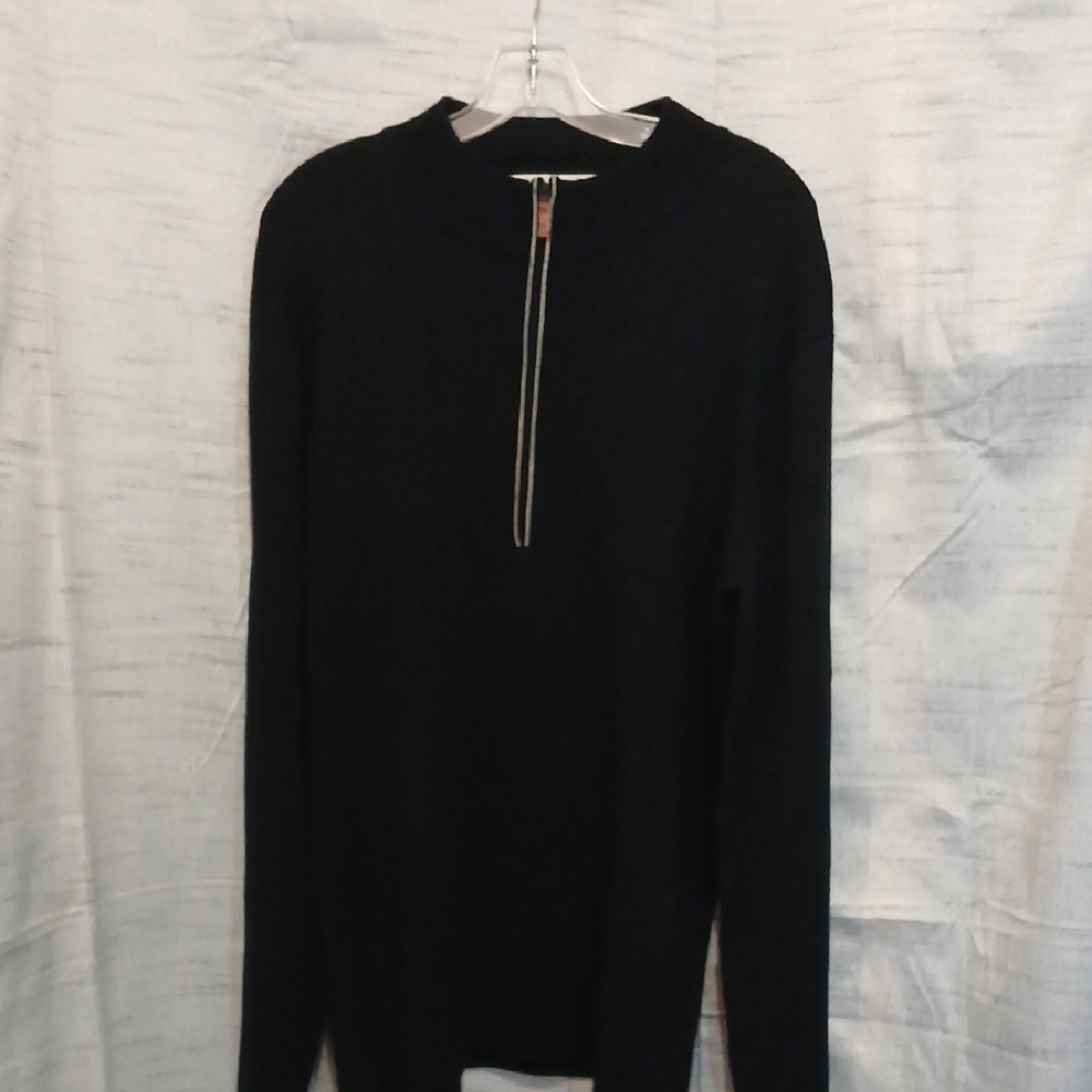 Obermeyer Men's Black Zip-Up Sweater Sz XL